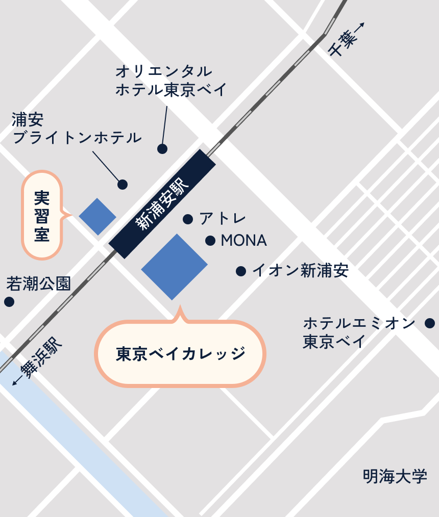 東京ベイカレッジ周辺地図